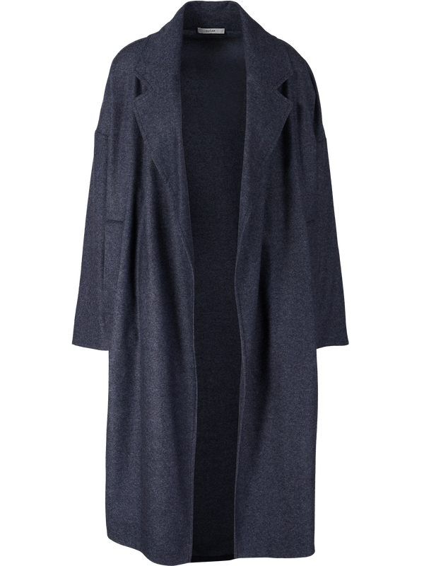 Oversize Wollmantel Dunkelblau