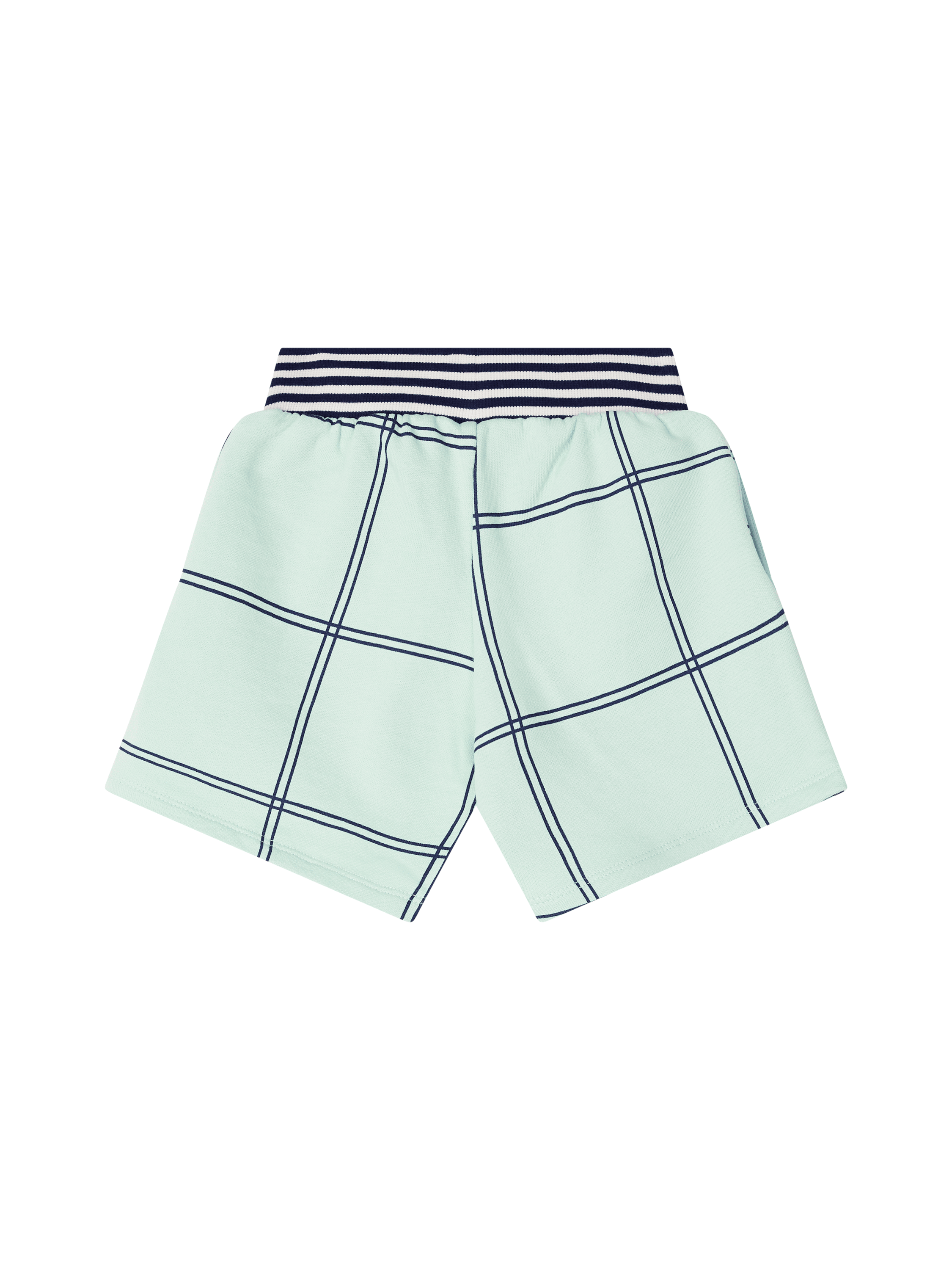 Mini Rodini Shorts 'Check Panther Patch' Grün, Rückansicht – UNGER.DE