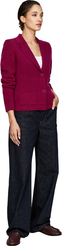 'Davita' Ruby Cashmere and Silk Blazer