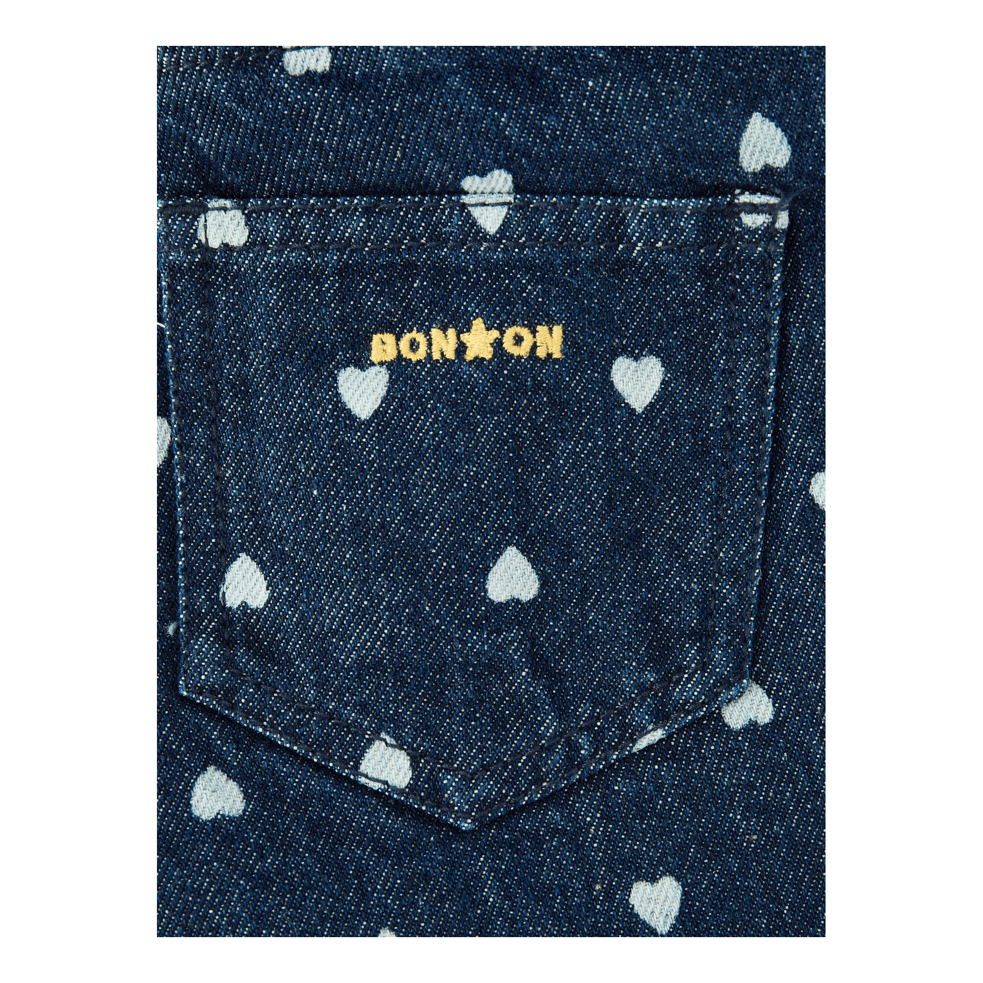 Bonton Jeans 'Lino' mit Herzmuster Dunkelblau, Frontansicht – UNGER.DE