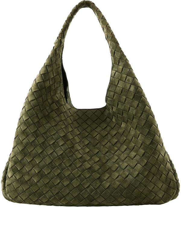 Shoulder bag 'Campana Large' green tweed