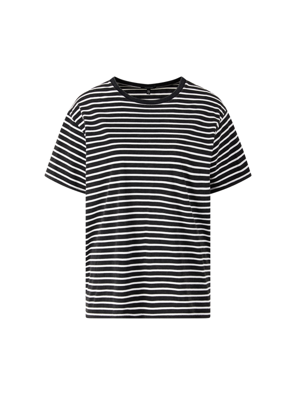 Gestreiftes T-Shirt 'Boy T' Schwarz