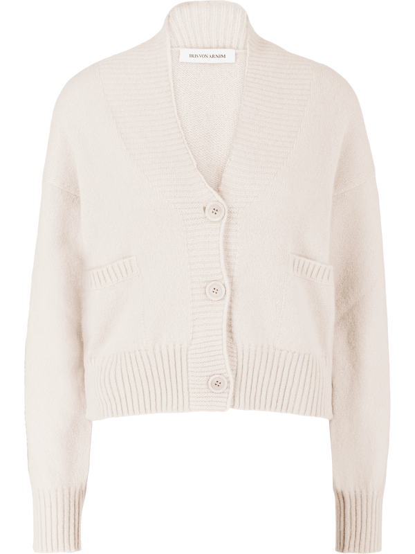 'Kristana' Alabaster cashmere and silk cardigan