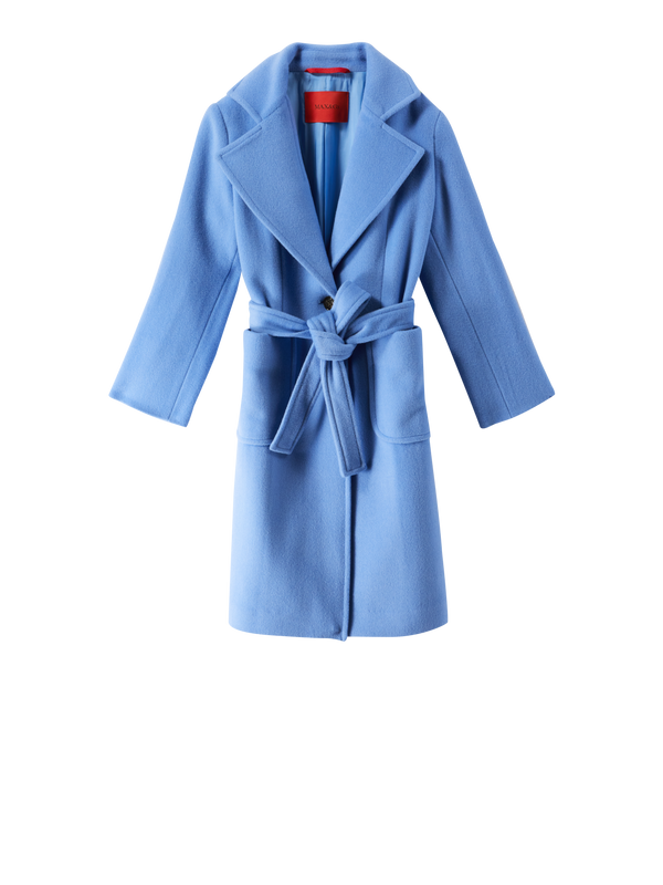 Wollmantel Mittelblau
