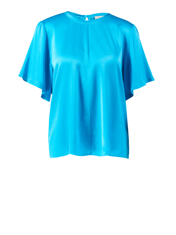 Silk shirt turquoise