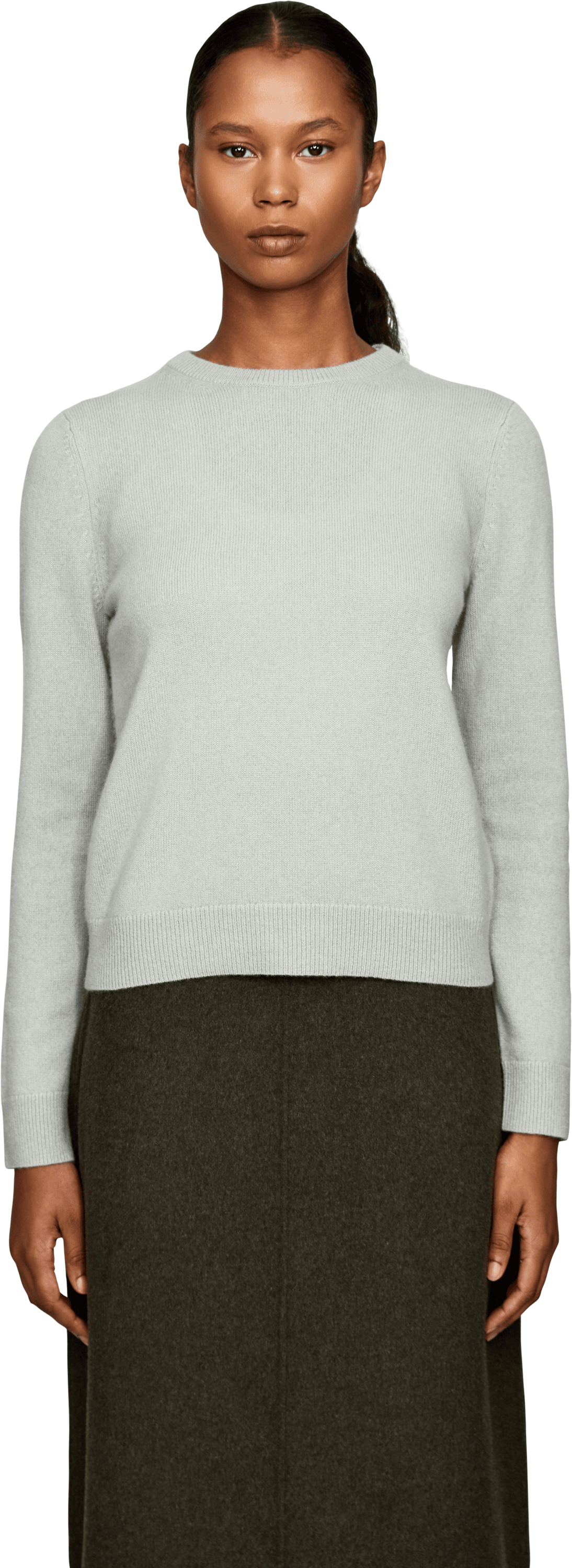 Vince Cashmere crew-neck jumper mint, Front view – UNGER.DE