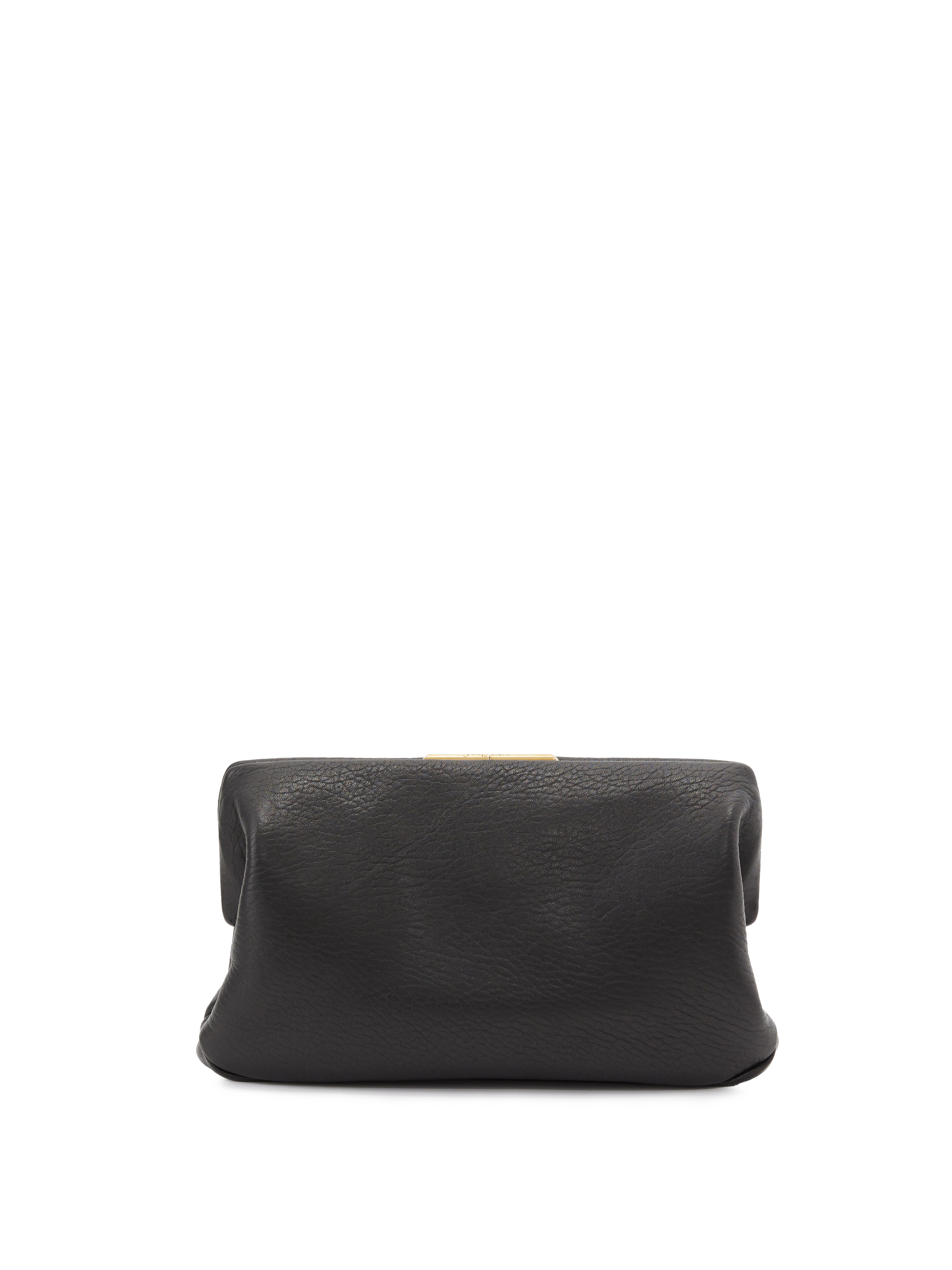 Clutch 'Slouchy Pou L' Schwarz 