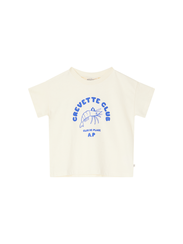 T-Shirt 'Crevette Club' Crème