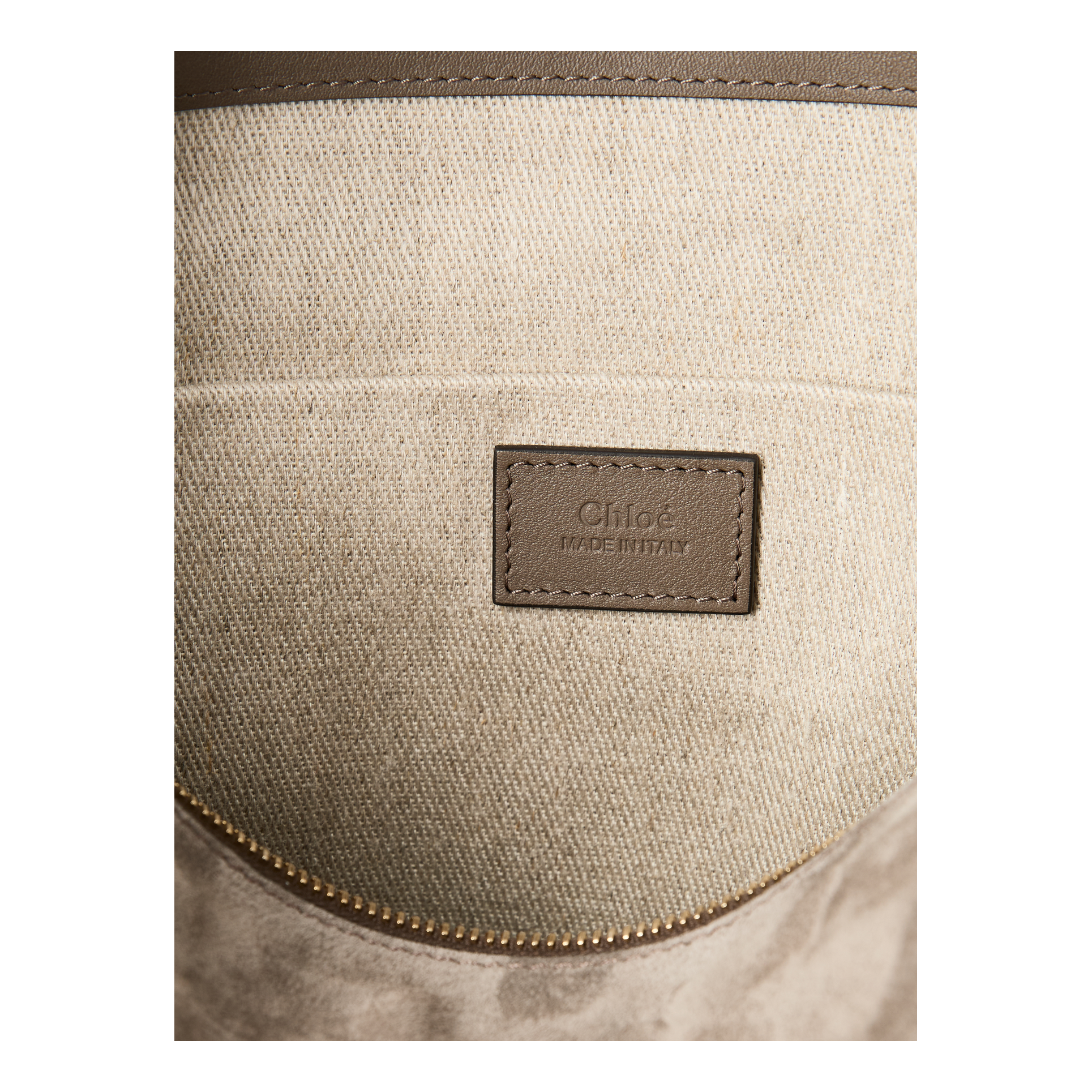 Chloé Handtasche 'Marcie Small' Nickel Grey, Detailansicht – UNGER.DE