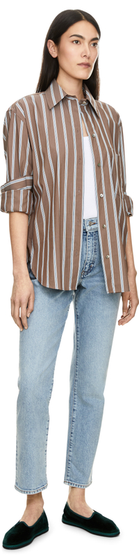 Hemd mit Streifenmuster Braun