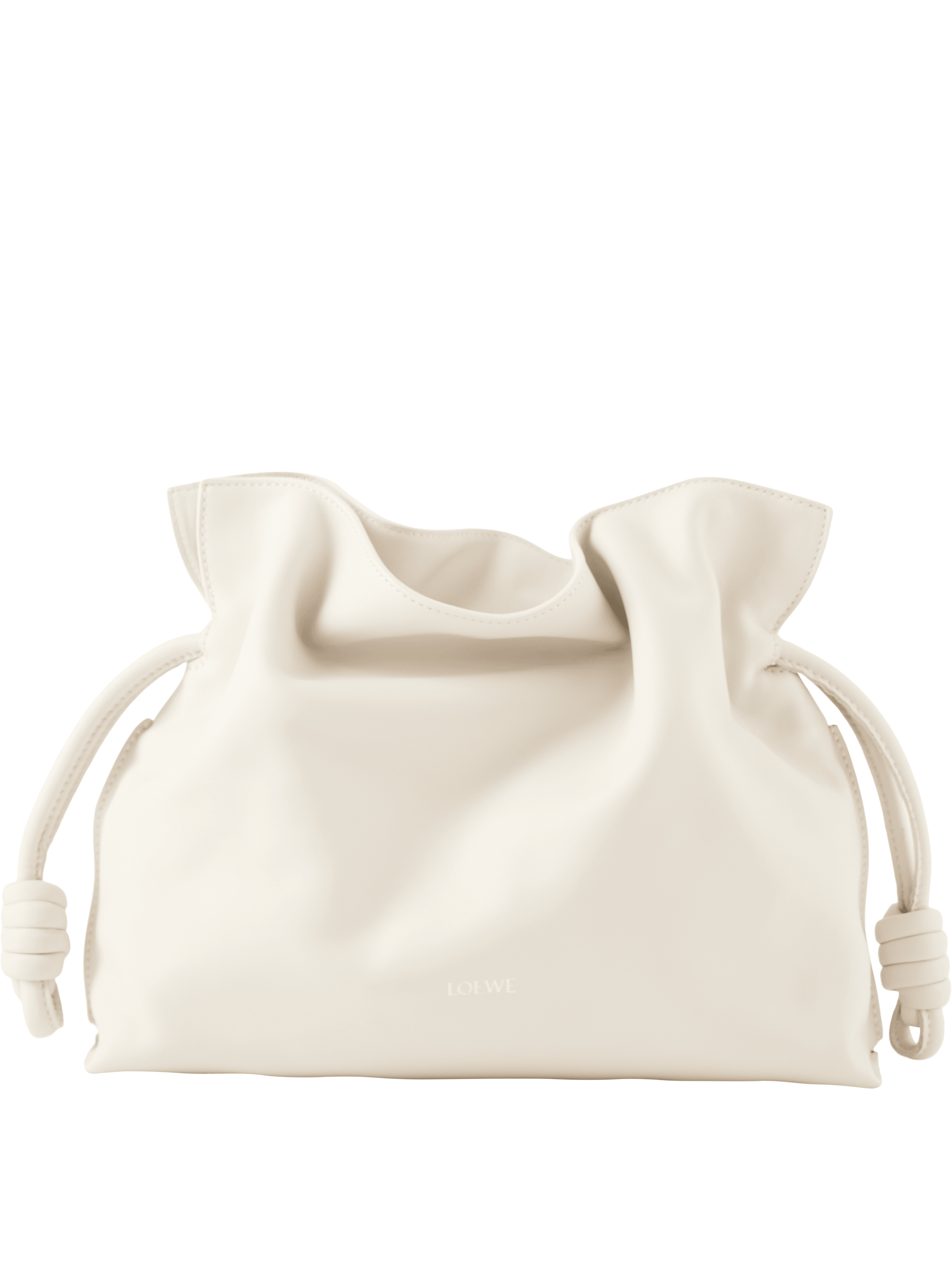 LOEWE Clutch 'Flamenco Medium' Soft White, Produktansicht – UNGER.DE