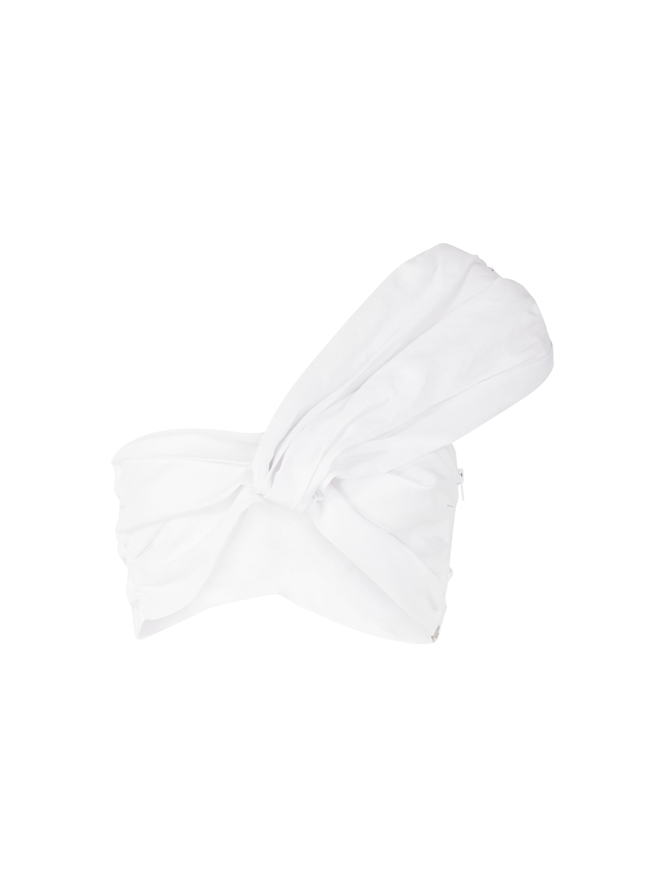 Crop-Top One-Shoulder 'Camil' Weiß