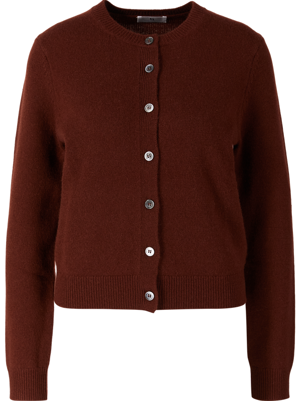 Cropped Cashmere-Strickjacke Terea