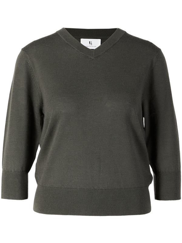 Kurzärmeliger Woll-Cashmere-Seidenpullover Thyme