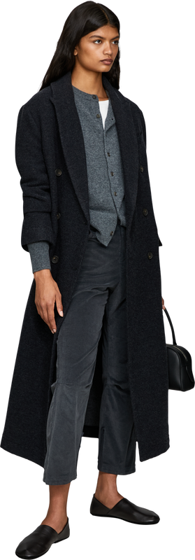 Tapered-fit corduroy trousers grey