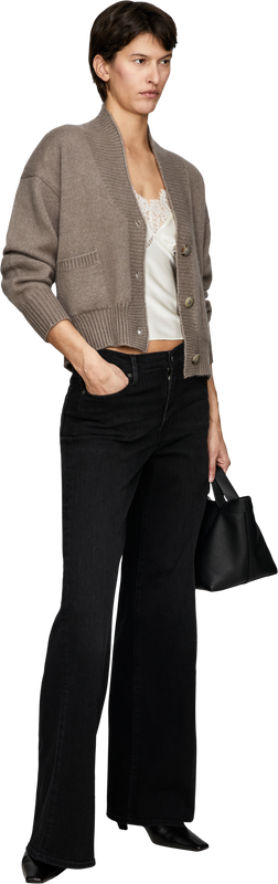 Cashmere-Seidenstrickjacke 'Kristana' Taupe