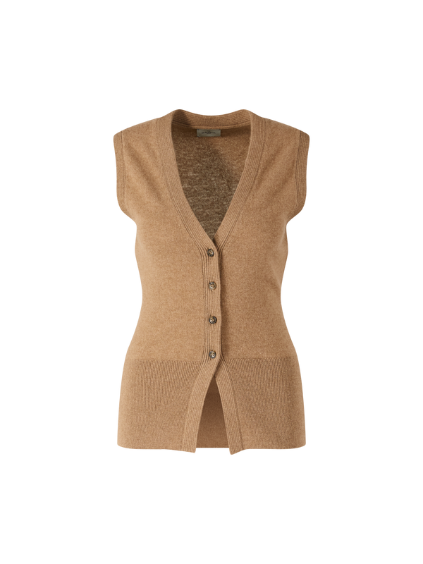 Cashmere-Weste 'Soyo' Camel