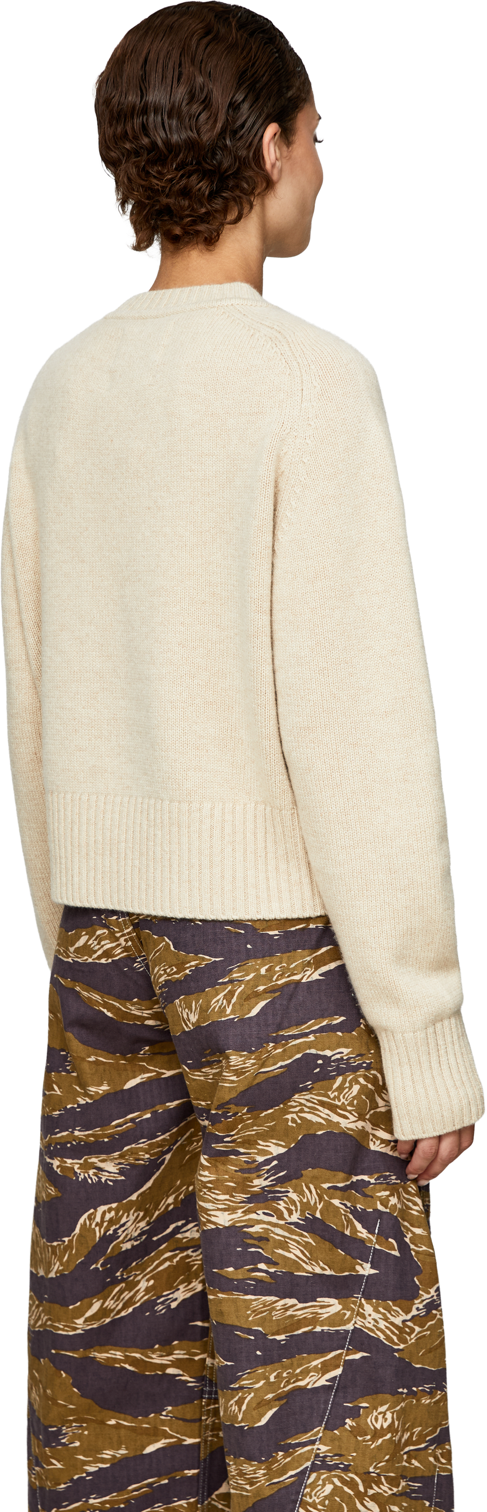 extreme cashmere x Cashmere-Rundhalspullover 'Please' Beige, Rückansicht – UNGER.DE