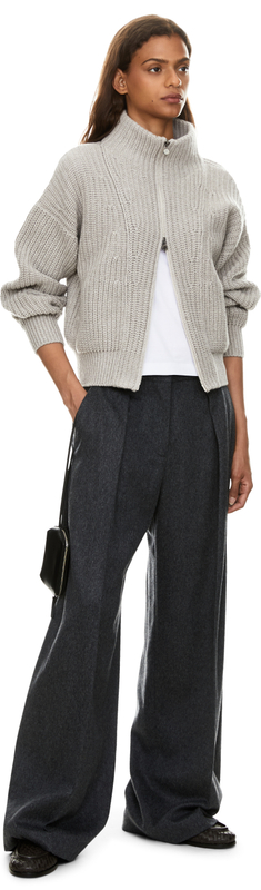 Cashmere-Strickjacke 'Brunetta' Kiesel