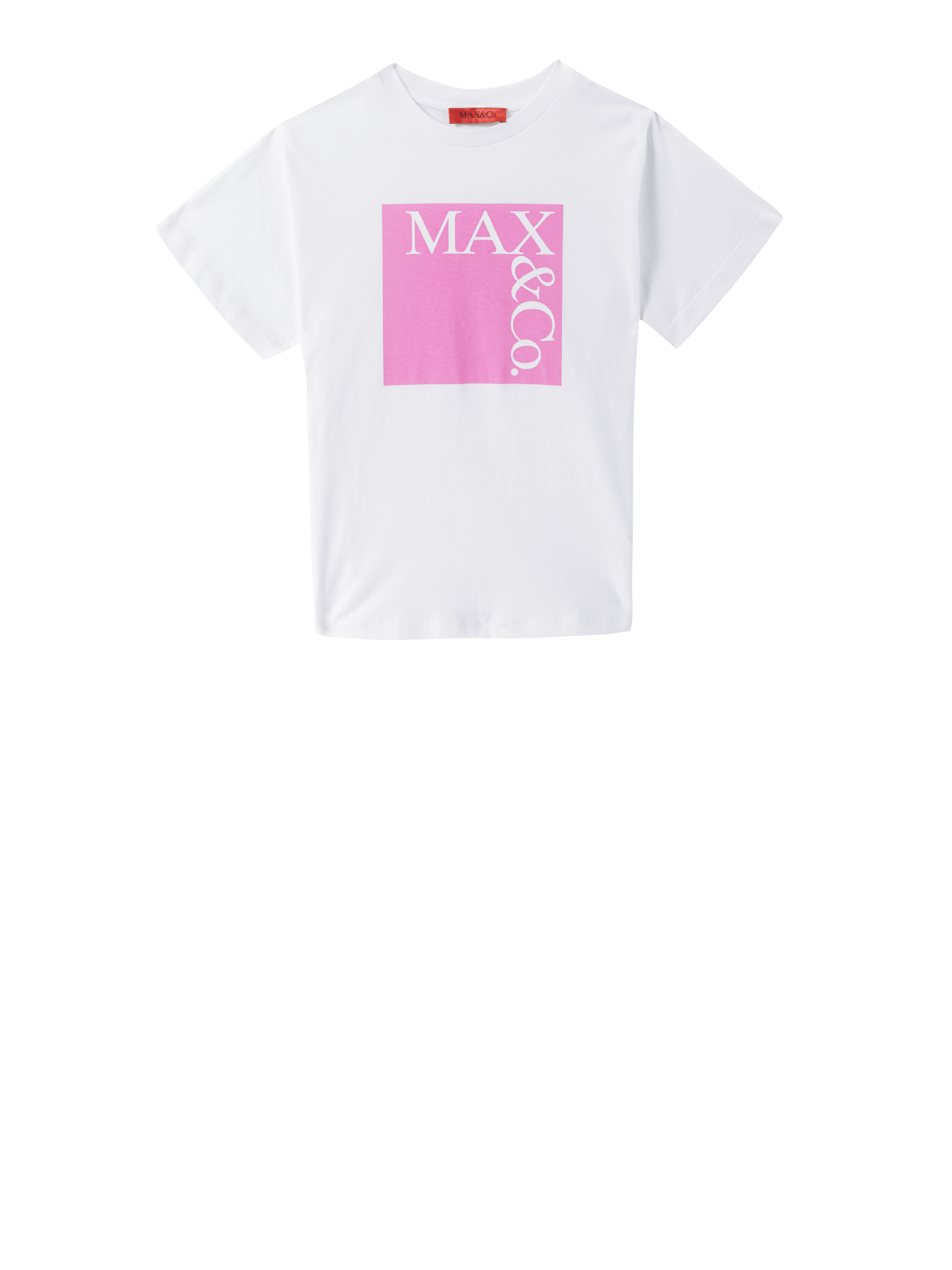 T-Shirt mit Logo-Print Weiß/Pink