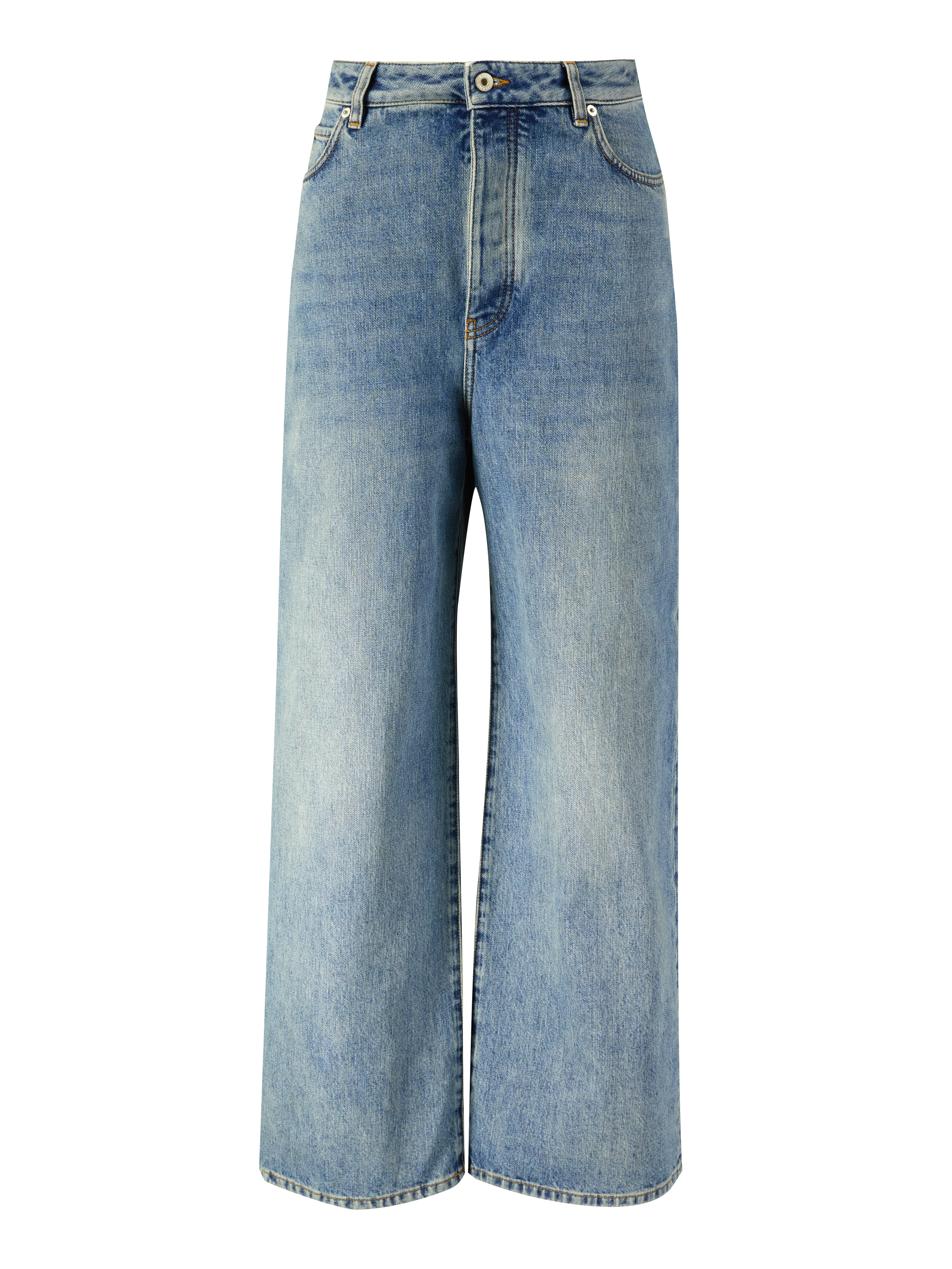 Wide-Leg Jeans Blau