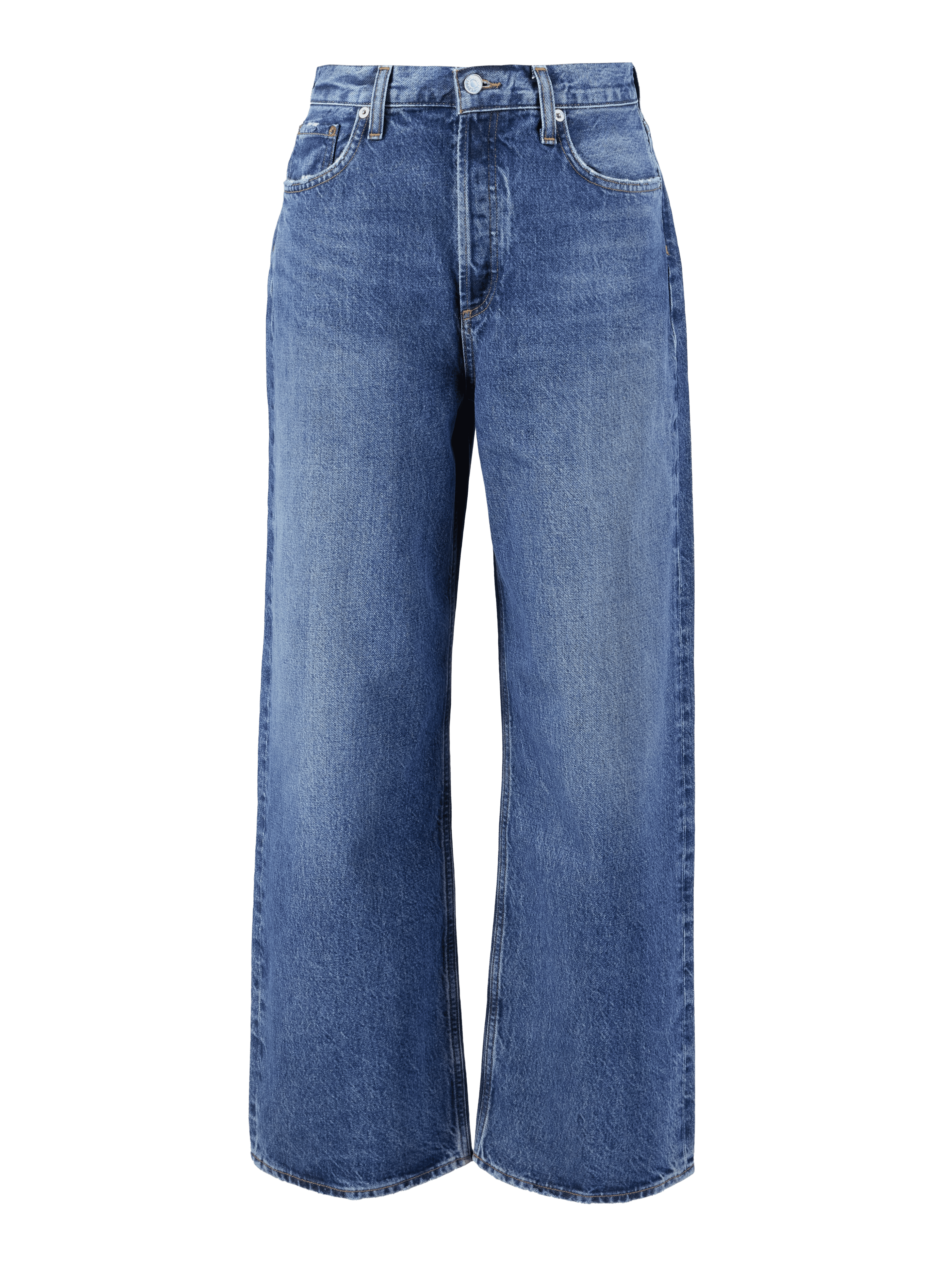 Straight leg jeans 'Slung' navy blue