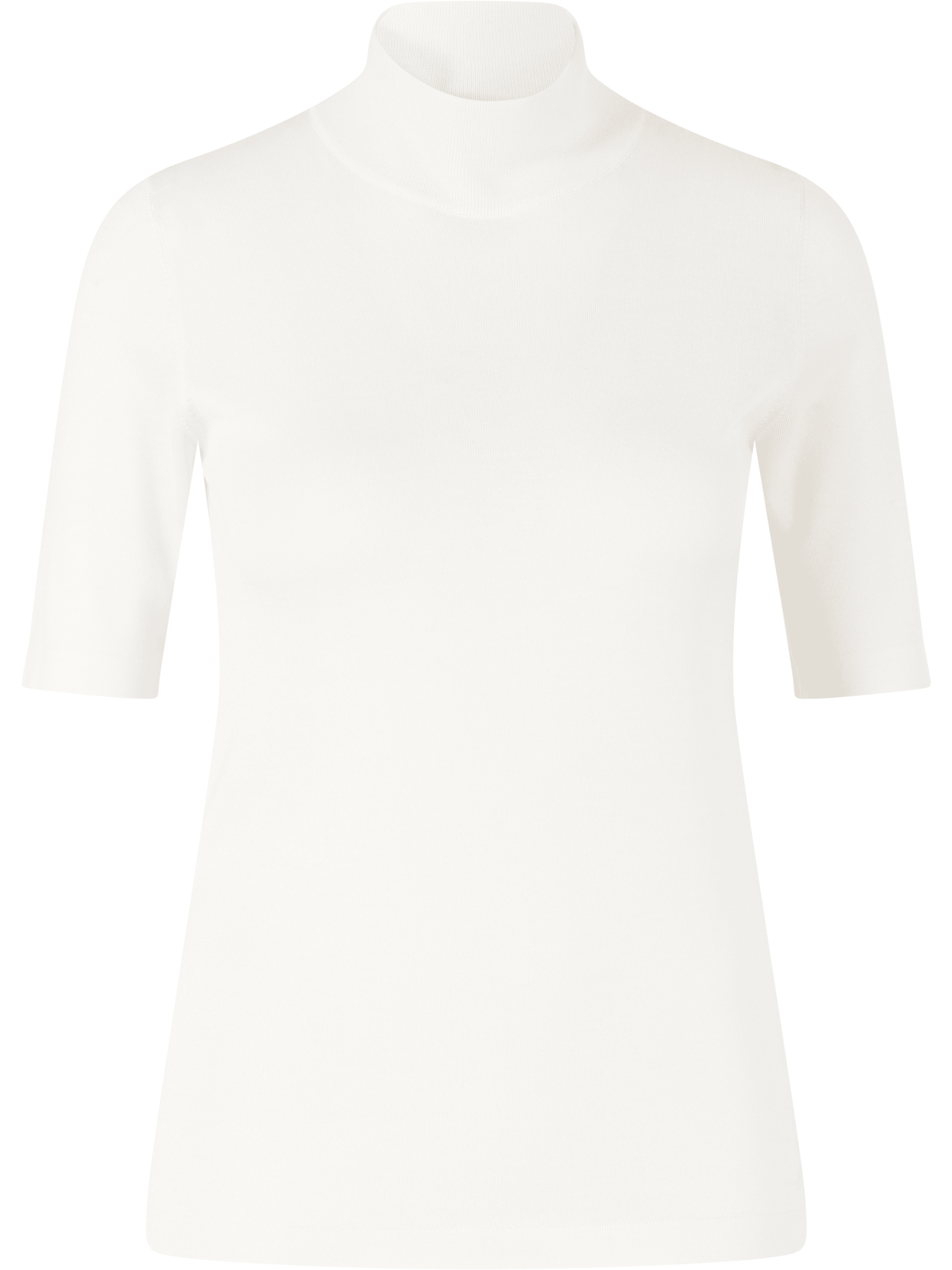 Kurzärmeliger Cashmere-Seiden-Pullover Crème