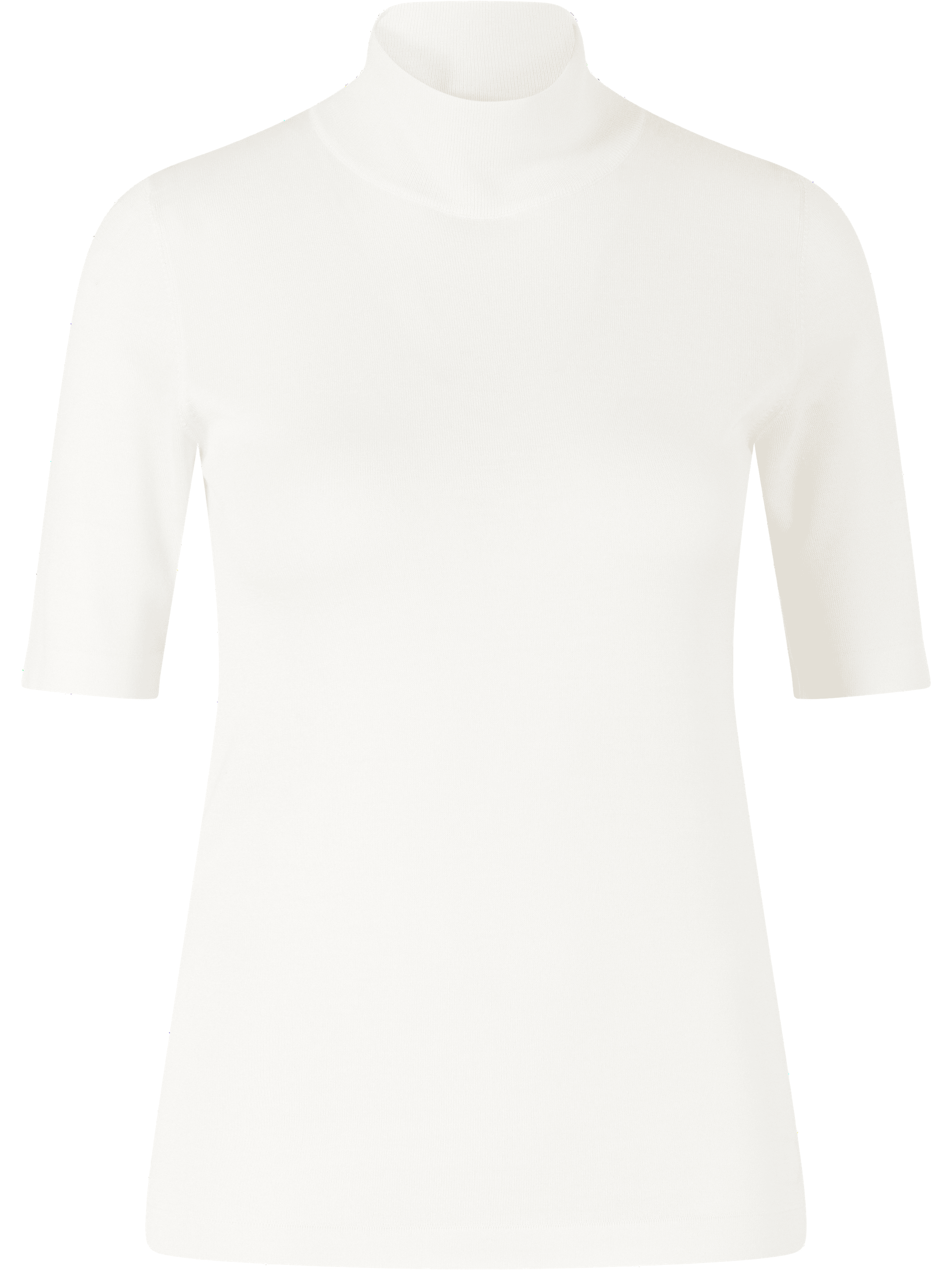 Short-sleeved cashmere and silk jumper cream