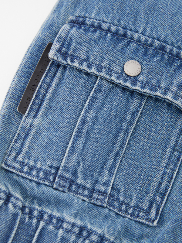 Denim Bomberjacke Mittelblau