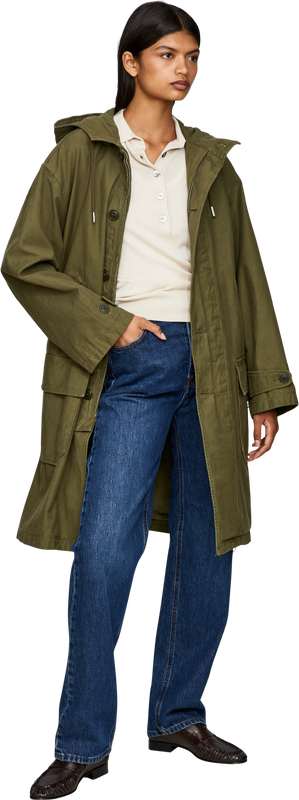 Straight-Leg Jeans Mittelblau
