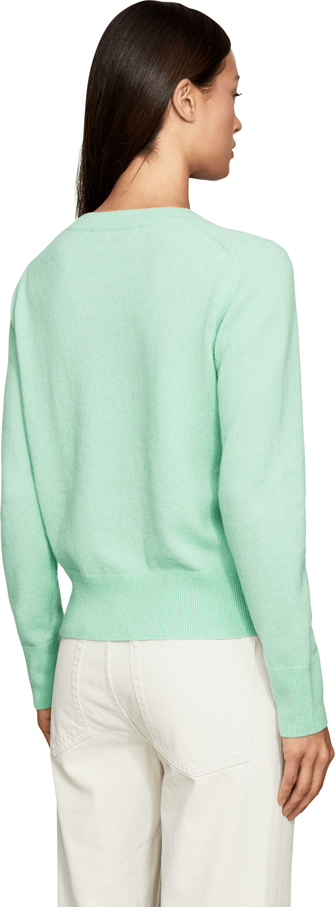 Iris von Arnim Cashmere-Seidenpullover 'NERIS 50' Mint, Rückansicht – UNGER.DE
