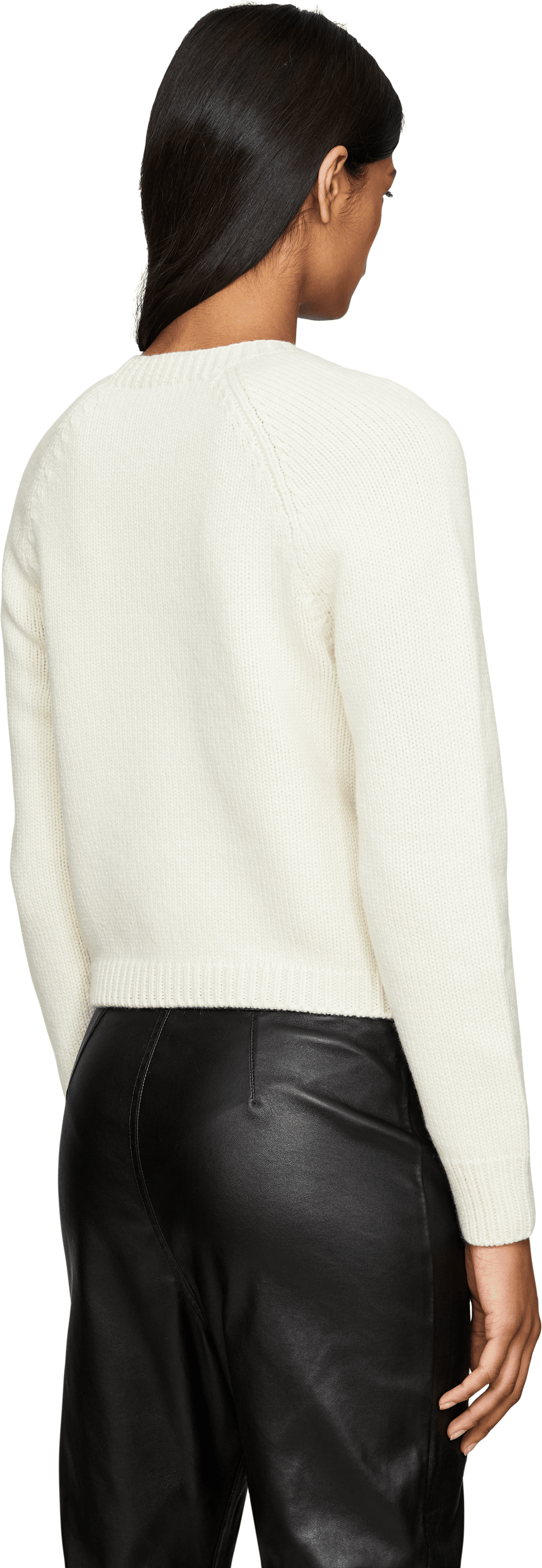 Tom Ford Woll-Cashmere-Pullover mit V-Ausschnitt Crème, Rückansicht – UNGER.DE