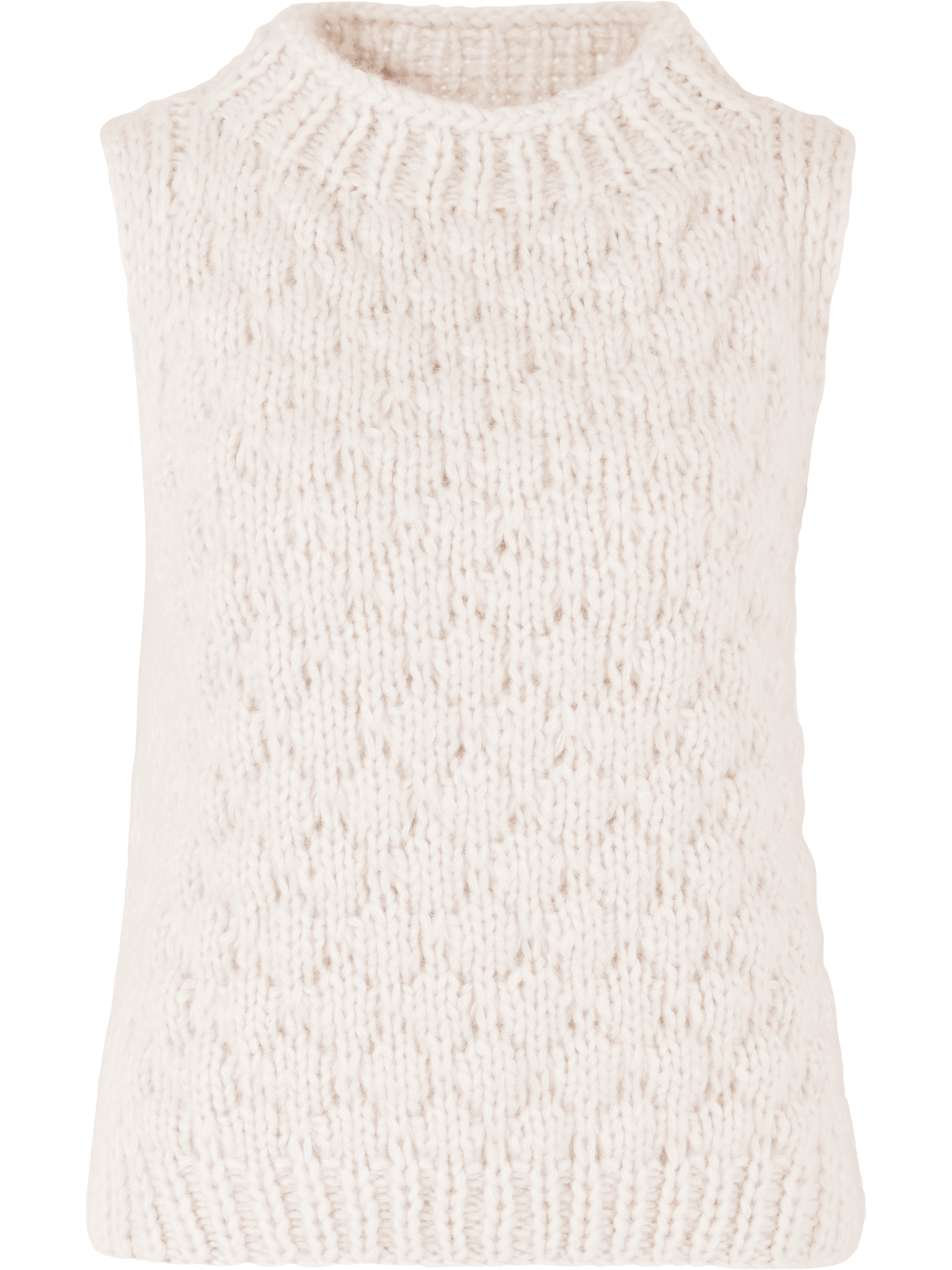 Iris von Arnim Cashmere-Seidentop 'Lysia Handstrick' Alabaster, Produktansicht – UNGER.DE