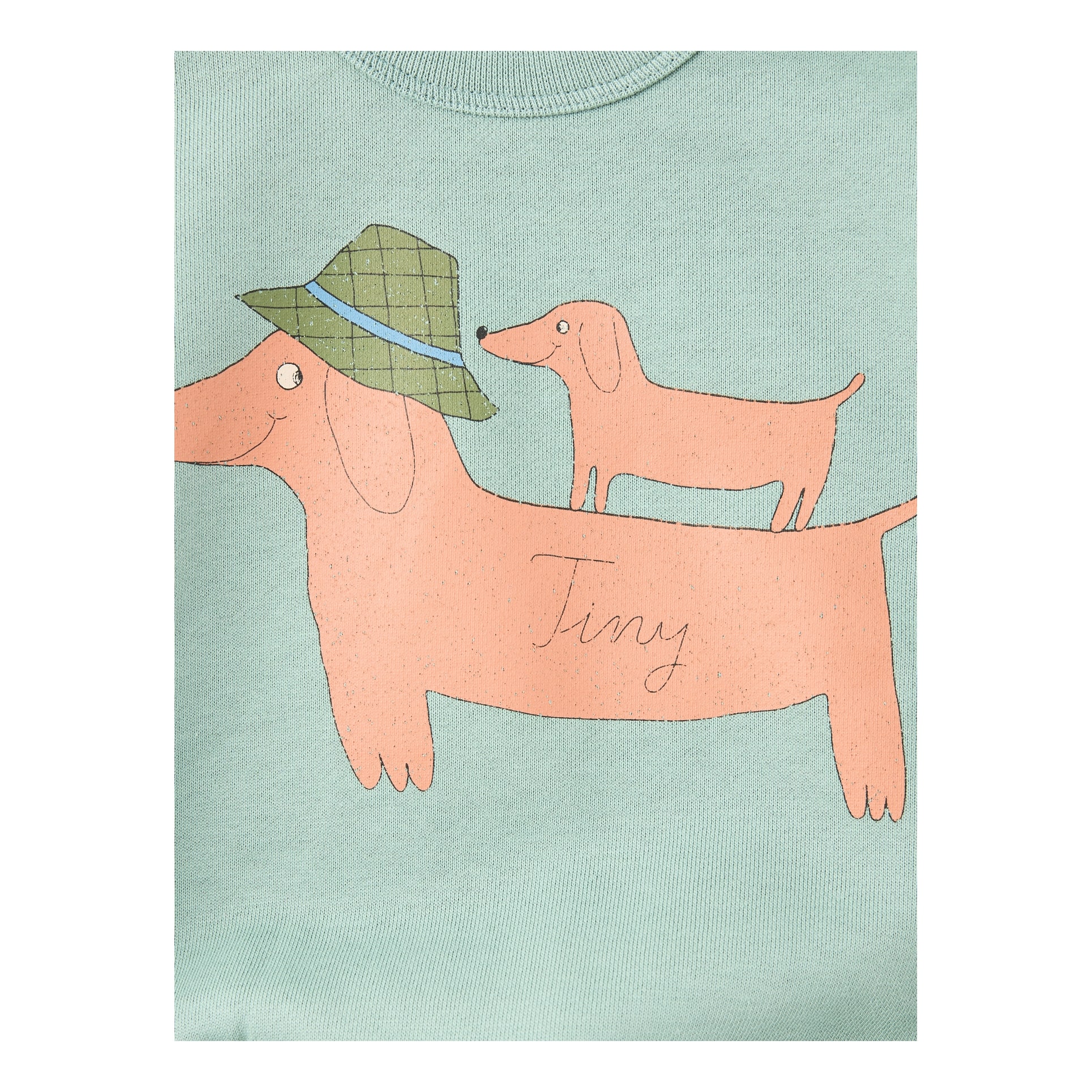TINYCOTTONS 'Two Dogs Graphic' jumper, green, Detail view – UNGER.DE