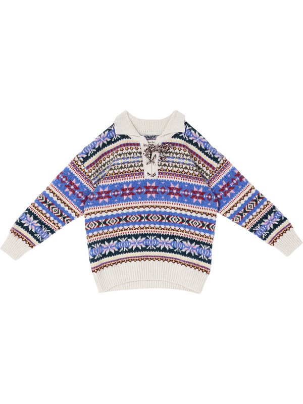 Polopullover 'Caia' mit Bindedetail Multi