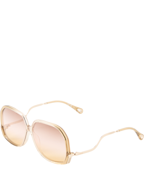 Sonnenbrille 'Wavy' Gold/Gradient Nude