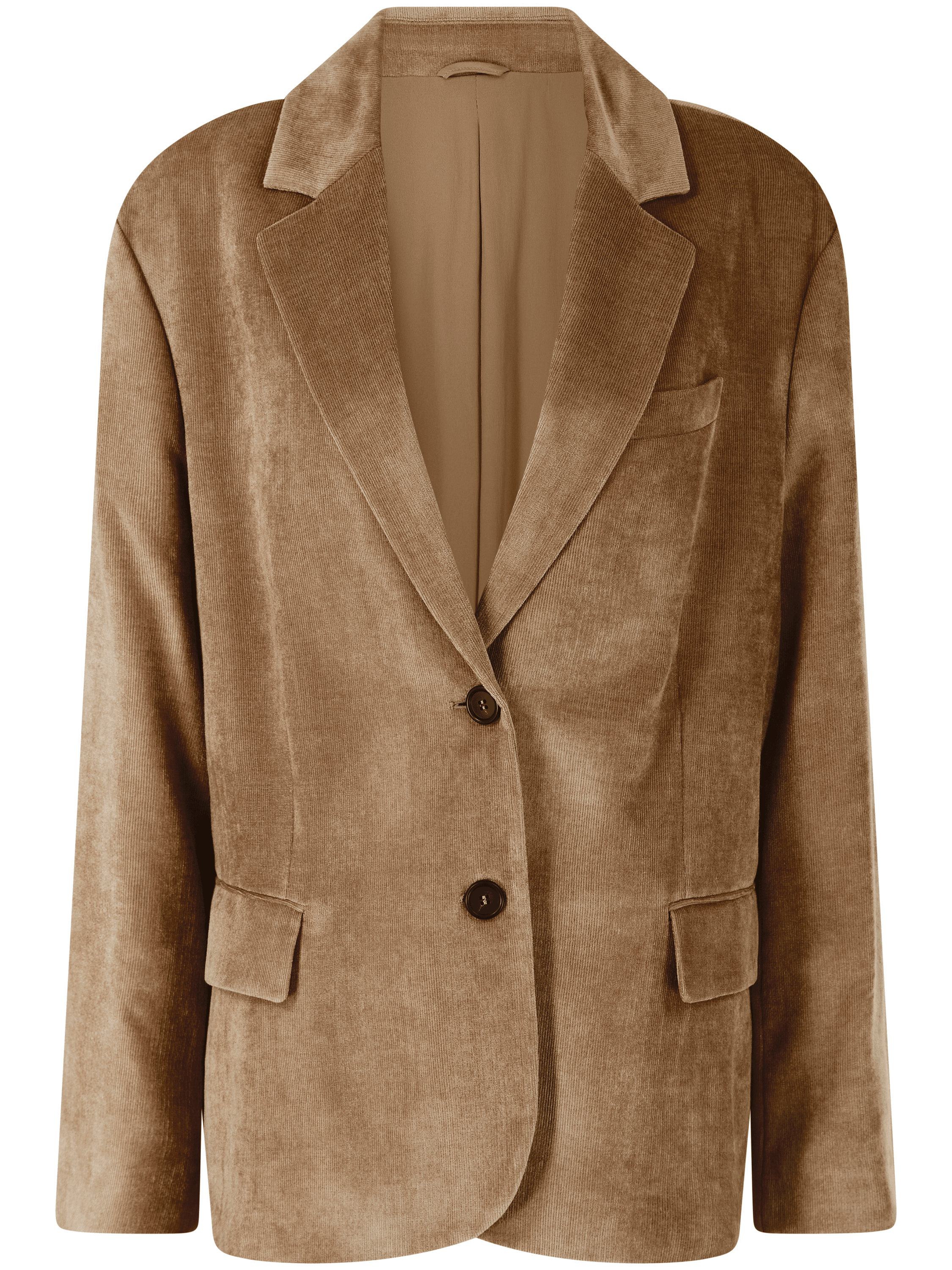 Blazer in fluid corduroy with Monili Beige