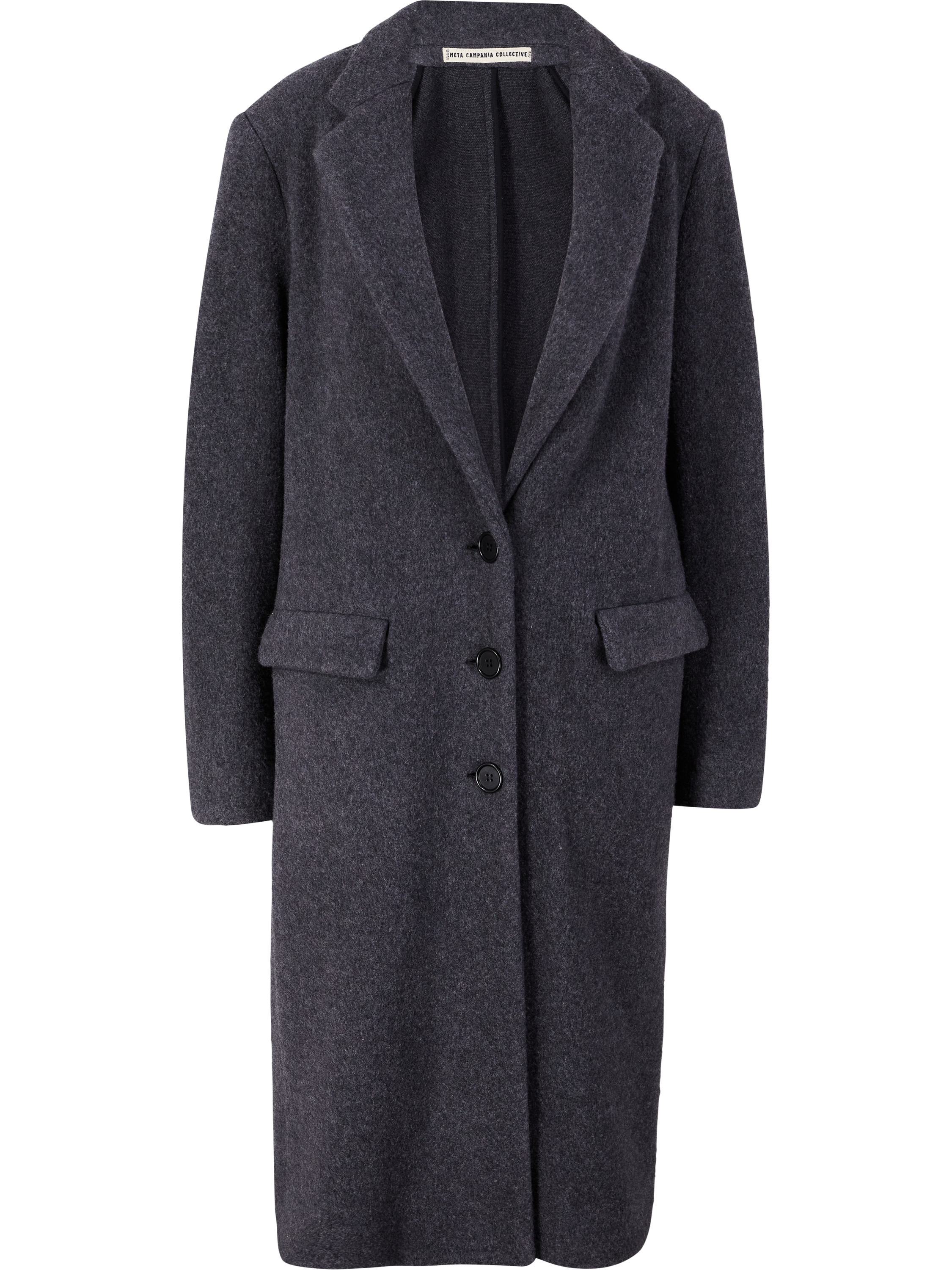 META CAMPANIA COLLECTIVE Mantel 'Mira' aus Cashmere und Schurwolle Grau, Produktansicht – UNGER.DE