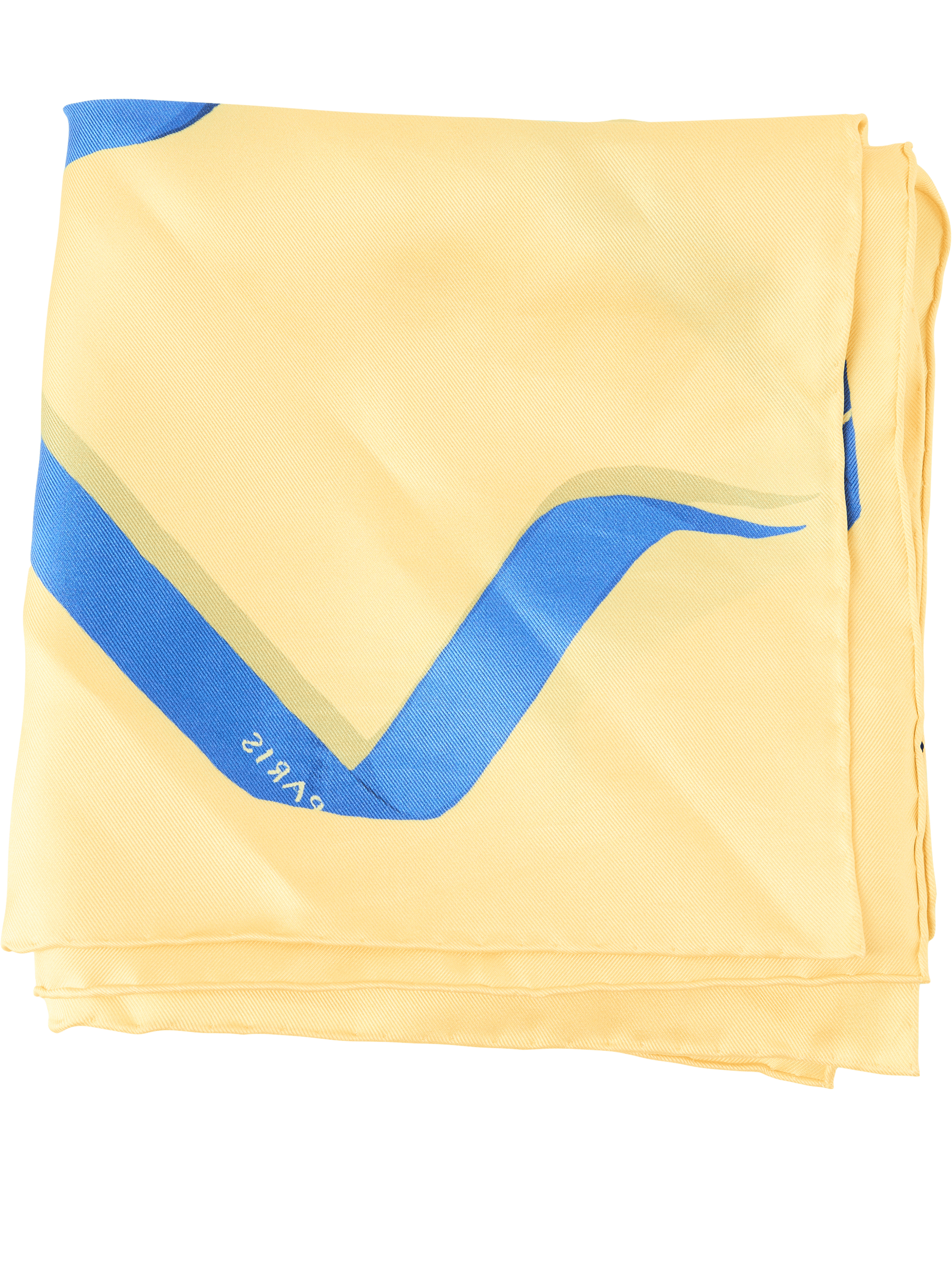 Celine Yellow silk twill scarf, Product view – UNGER.DE