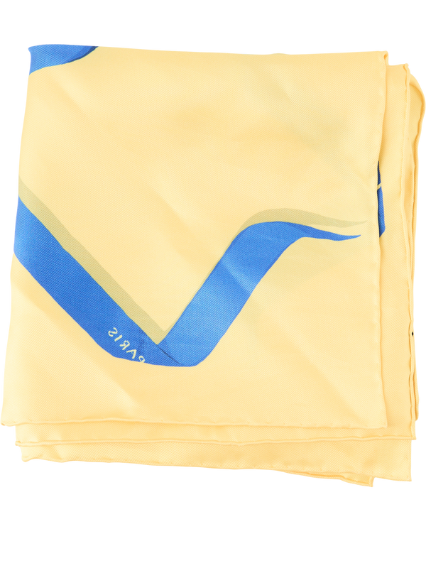 Yellow silk twill scarf