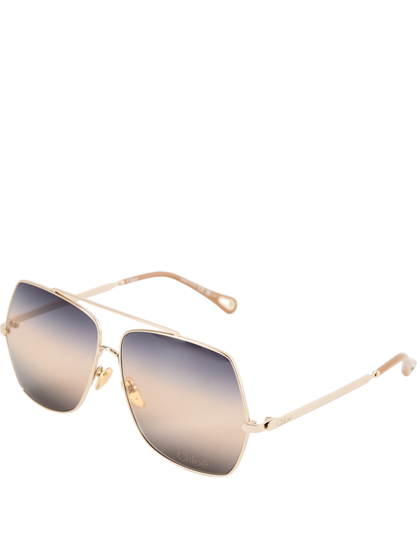 Sonnenbrille mit Verlaufsgläser Gold/Blau