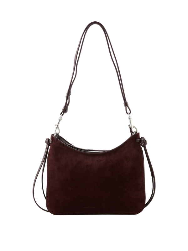 Schultertasche 'Gig Small' Oxblood Silver