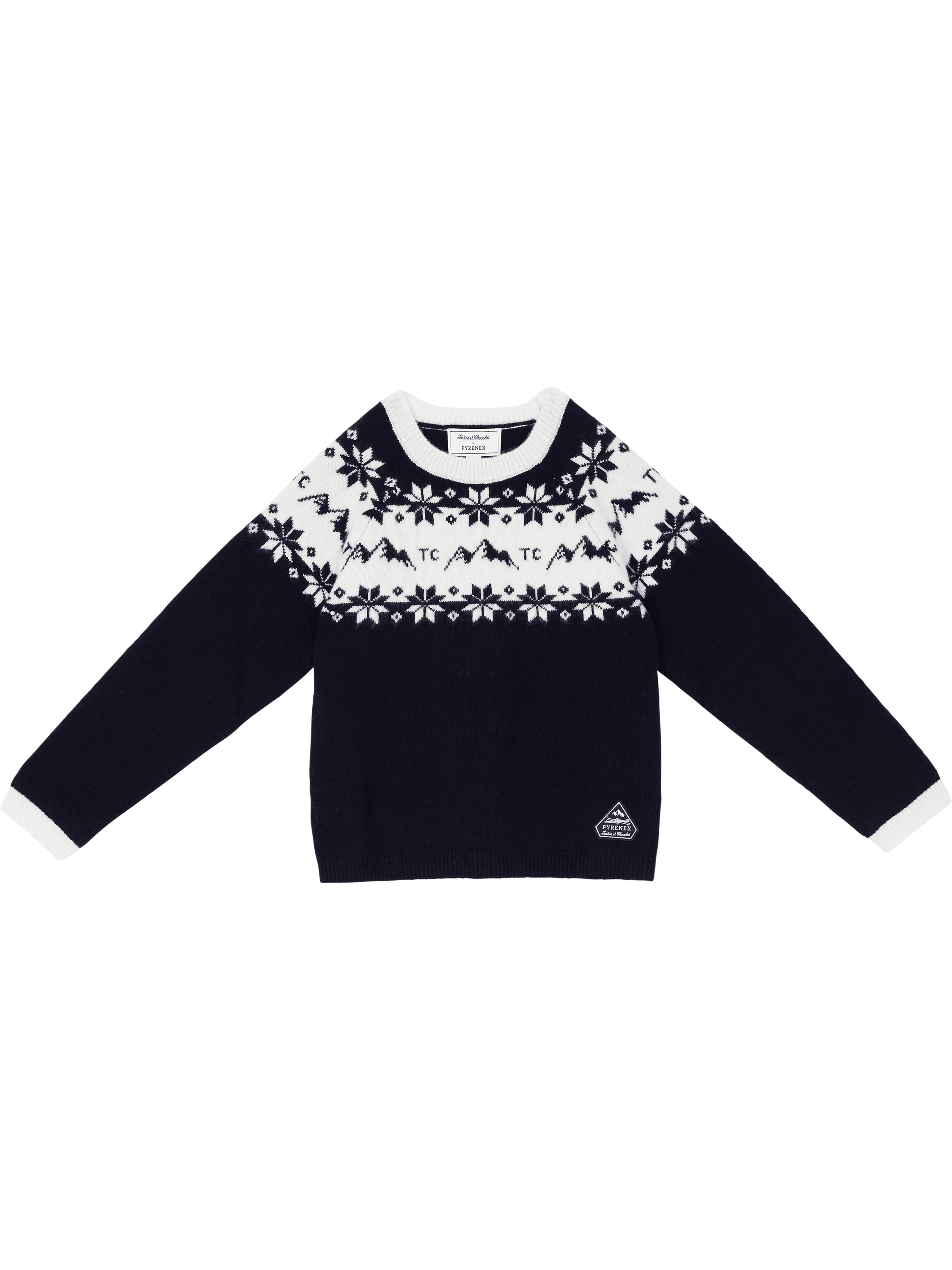 Tartine et Chocolat Strickpullover aus Wolle Marineblau, Produktansicht – UNGER.DE