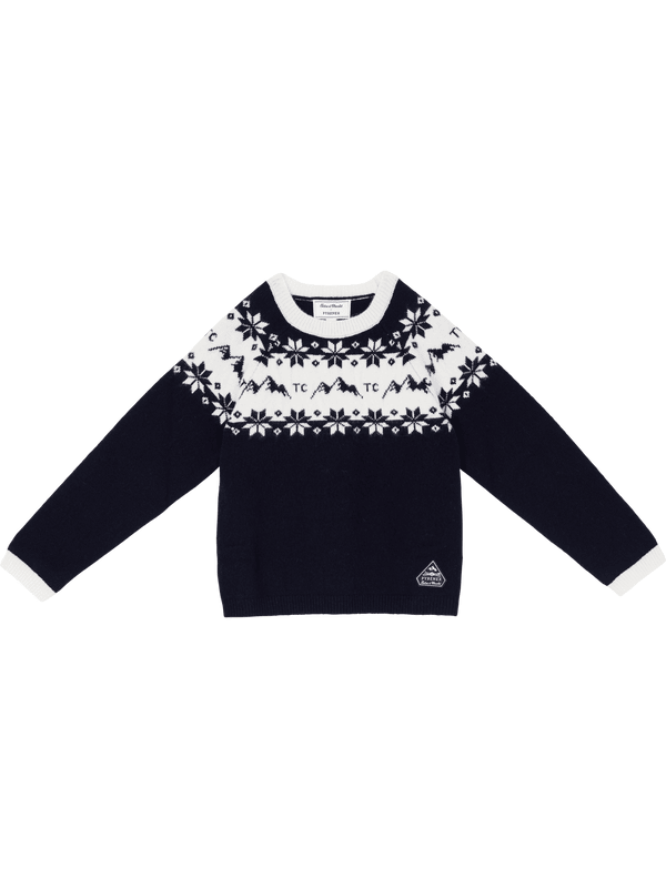 Strickpullover aus Wolle Marineblau
