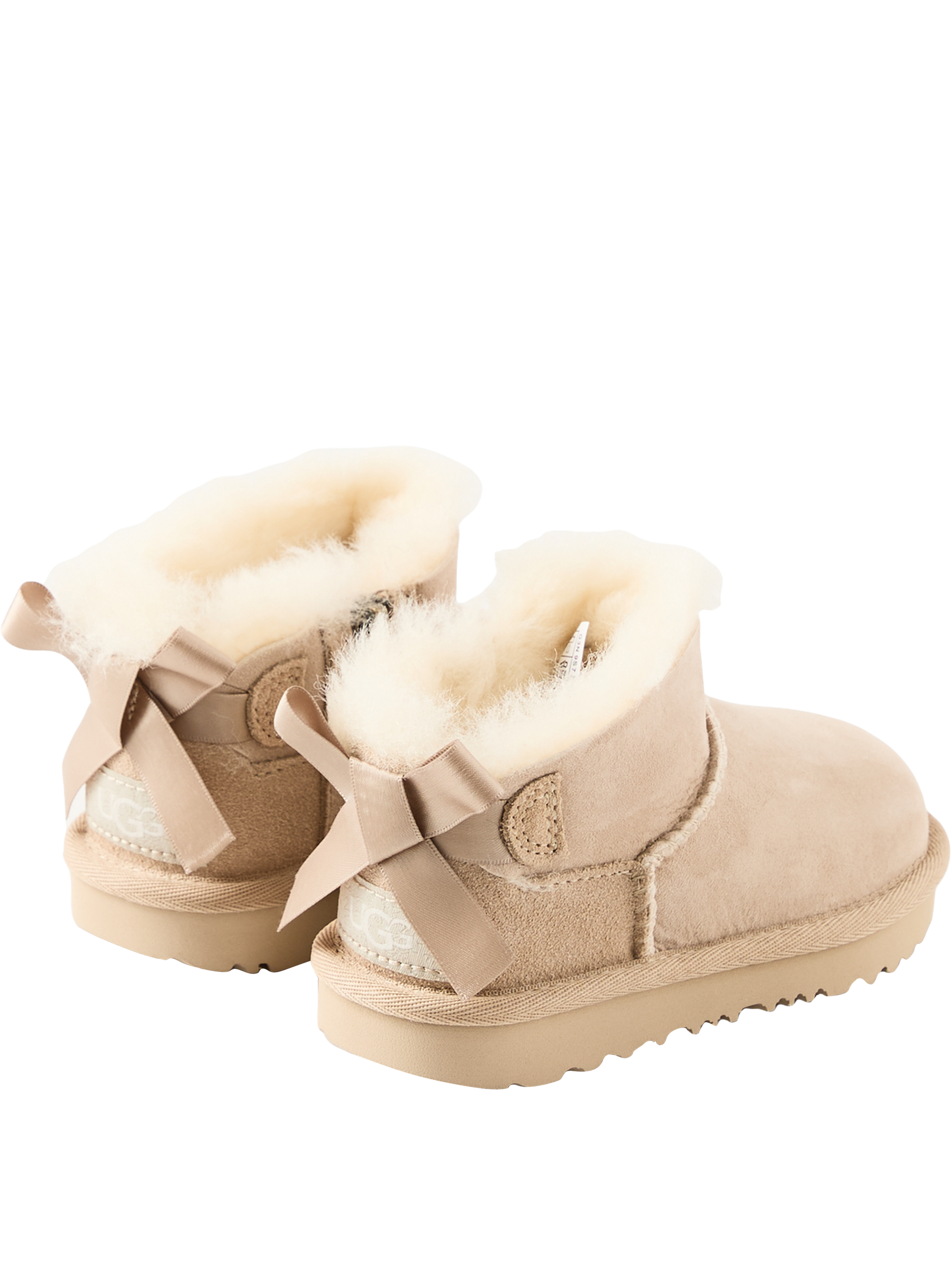 UGG Kids Boots 'Ultra Mini Bailey Bow' Sand, Frontansicht – UNGER.DE