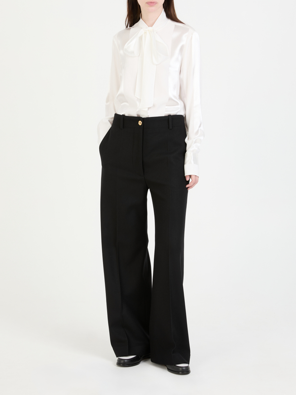 Cashmere-Wollhose Schwarz