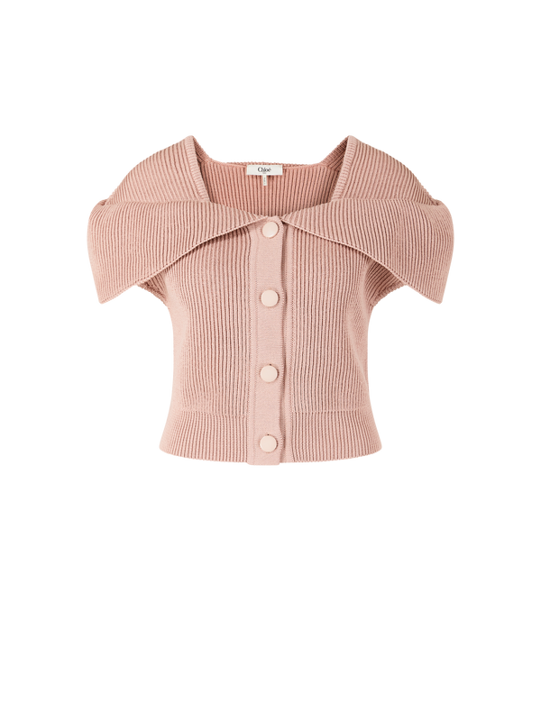 Cape-Strickjacke Rosé