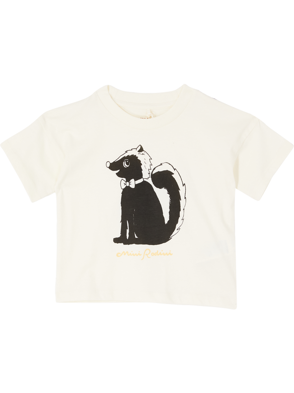 T-Shirt 'Skunk' mit Rundhalsausschnitt Crème