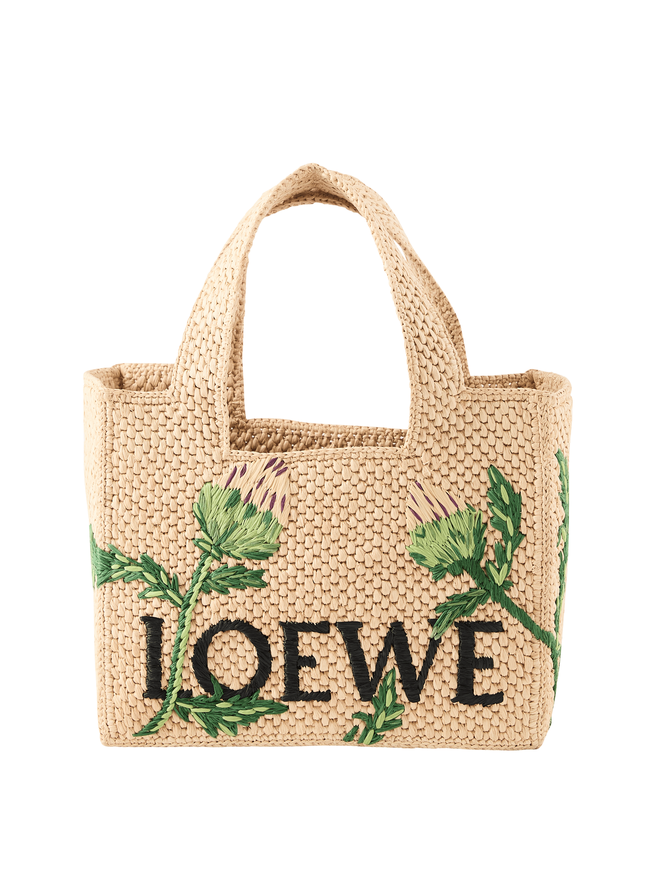 Handtasche Paula’s Ibiza 'Font Tote Artichoke Small' Natural/Green