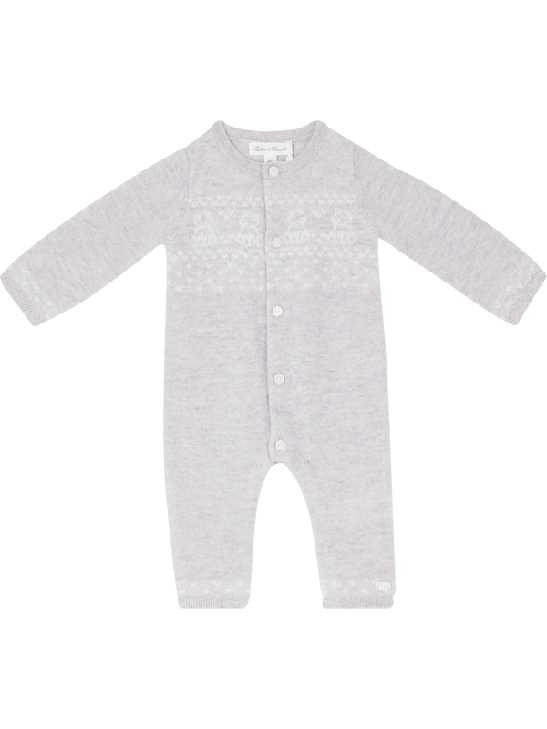 Light Grey Wool and Cashmere Bodysuit